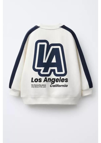 Erkek Çocuk 3 Iplik Pamuklu Kumaş Baskılı Sweatshirt ve Eşofman Altı Alt Üst Takım fırsatları