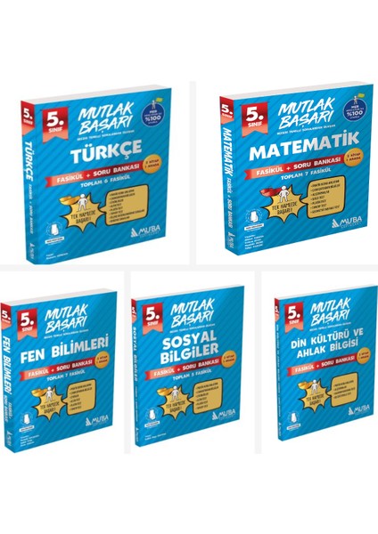 Muba 5. Sınıf Fasikül + Soru Bankası Set ( Türkçe & Matematik & F