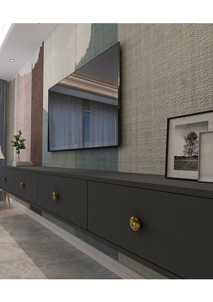 TDA2401A- Zuzu Double Duvara Montaj Tv Stand 240CM Antrasit modelleri