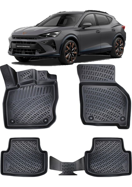 Cupra Formentor 2024 ve Sonrası 3D Havuzlu Paspas Siyah