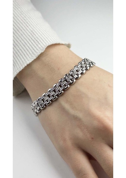Zirkon Taş , Kordon Model, Platinyum Kaplama Xuping Bileklik 422, Gümüş Renk fiyatları