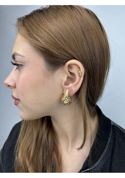 Xxx Ezmeli Damla Bottega, Paslanmaz Çelik Küpe 400, Altın Renk fiyatları