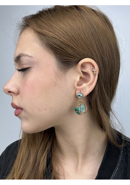 Sallantılı Model, Paslanmaz Çelik Küpe 517, Kasa Altın Renk fiyatları