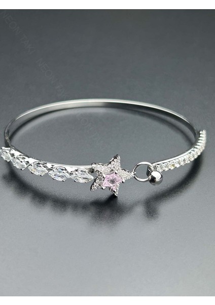 Zirkon Taşlı, Pembe Taşlı Yıldız Figürlü, Vip Seri Kelepçe 171, Silver Renk modelleri