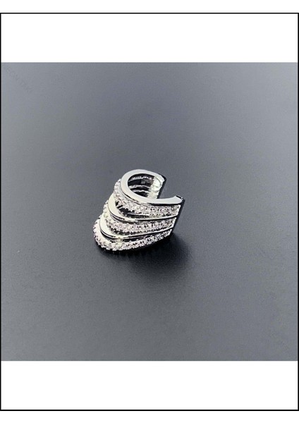 Zirkon Taşlı, Kulak Kıkırdak Bölgesi Bijuteri Küpe 509, Gümüş Renk modelleri