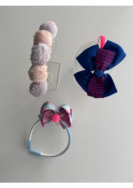 Kız Çocukları Için 3'lü Saç Taçı Seti – Şirin ve Renkli Tasarımlar