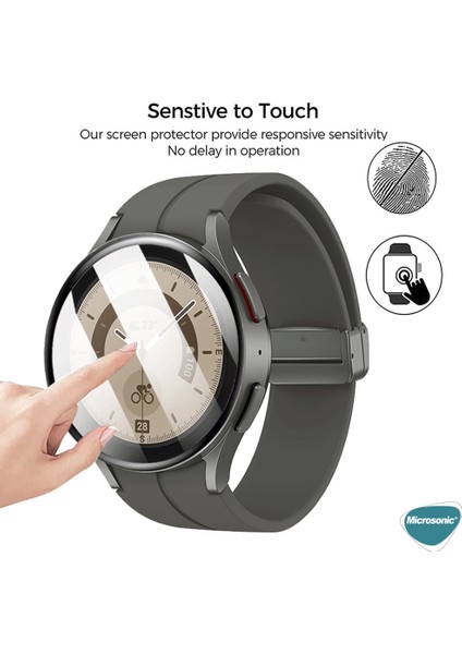 Samsung Galaxy Watch 8 Classic 46MM Tam Kaplayan Nano Cam Ekran Koruyucu Siyah