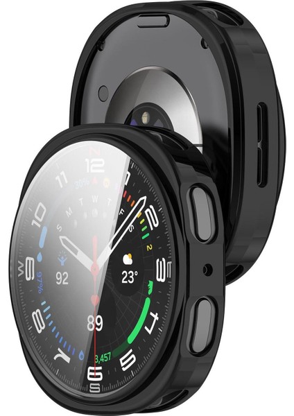 Samsung Galaxy Watch 8 44MM Kılıf Ekranı Tam Kaplayan 360 Full Round Soft Silicone Siyah fiyatları