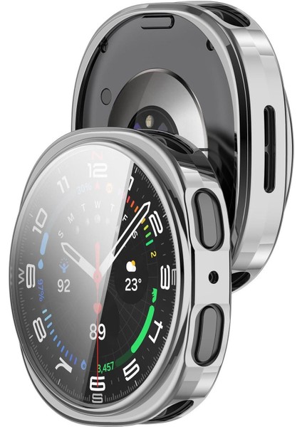 Samsung Galaxy Watch 8 40MM Kılıf Ekranı Tam Kaplayan 360 Full Round Soft Silicone Gümüş fiyatları