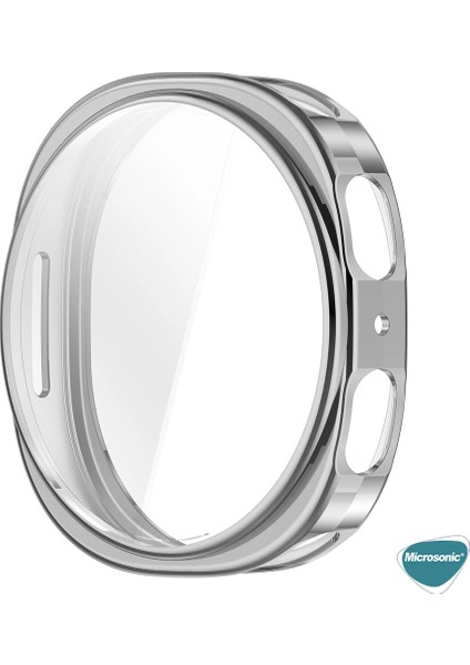 Samsung Galaxy Watch 8 40MM Kılıf Ekranı Tam Kaplayan 360 Full Round Soft Silicone Gümüş modelleri