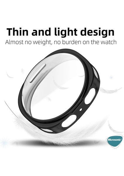 Samsung Galaxy Watch 8 40MM Kılıf Ekranı Tam Kaplayan 360 Full Round Soft Silicone Gümüş fırsatları