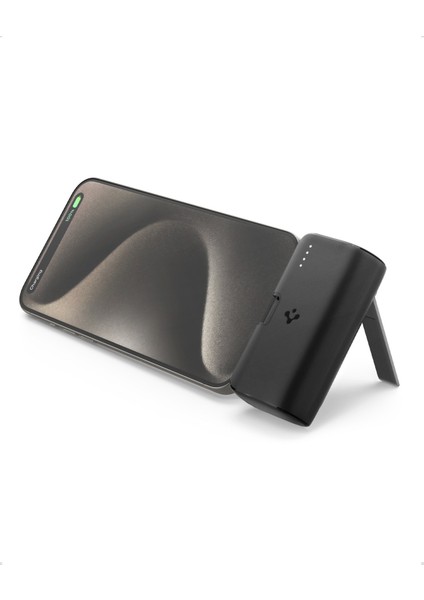 5000 mAh Ultra Mini 22.5W USB-C Giriş / Çıkış Hızlı Şarj 2 Portlu Tak-Çalıştır Standlı Powerbank / Entegre Type-C Portlu Stand Özellikli Taşınabilir Şarj Cihazı EA2205 Black - ABA09022 fiyatları