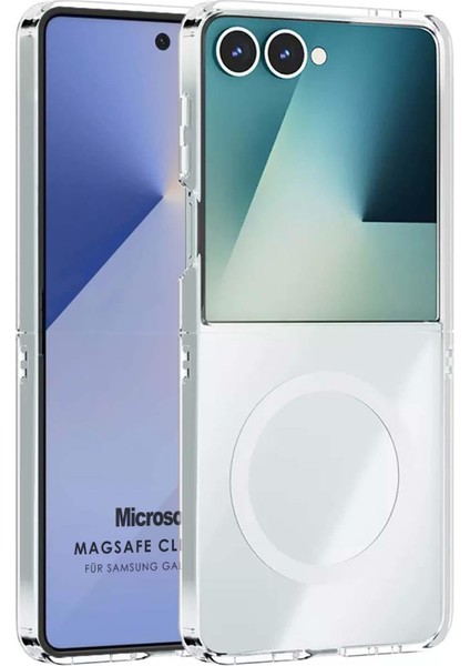 Samsung Galaxy Z Flip 7 Kılıf Magsafe Clear Soft Şeffaf