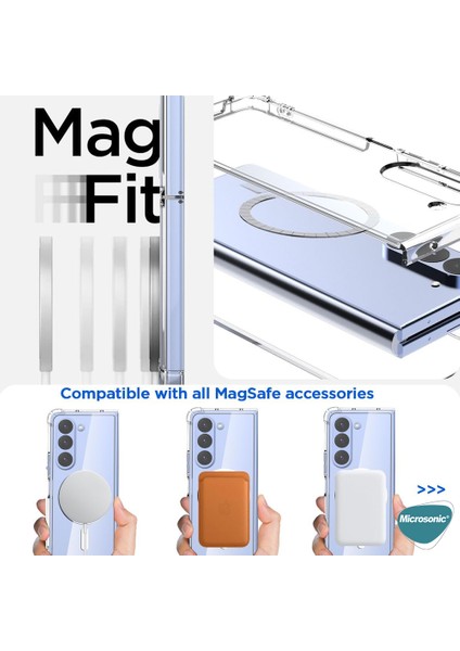 Samsung Galaxy Z Fold 6 Kılıf Magsafe Clear Soft Şeffaf