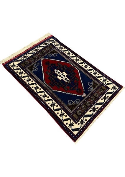 El Dokuma Sıfır Obruk Halısı 82X125 Lacivert Yün Kalın Halı fiyatları