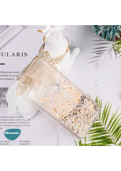 Apple iPhone 16 Pro Max Kılıf Glitter Liquid Holder Pembe