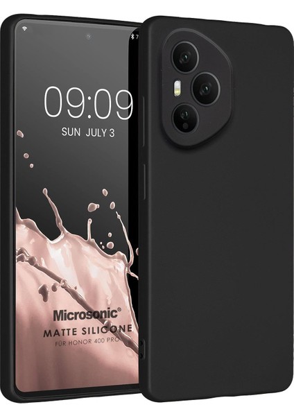 Matte Silicone Honor 400 Pro Kılıf Siyah