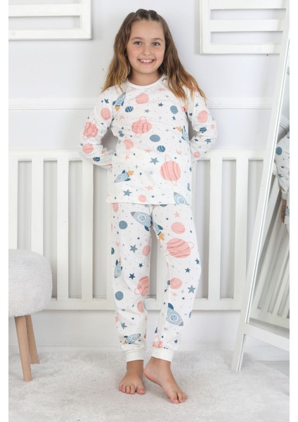 Gezegen Temalı Unisex Çocuk Pijama Takımı ( Kız - Erkek )