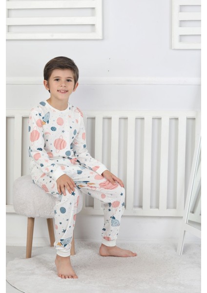 Gezegen Temalı Unisex Çocuk Pijama Takımı ( Kız - Erkek ) fırsatları