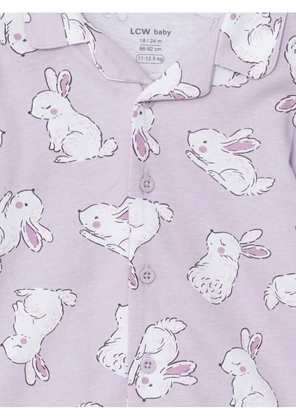 Lcw Baby Lila Gömlek Yaka Kız Bebek Pijama Takımı modelleri