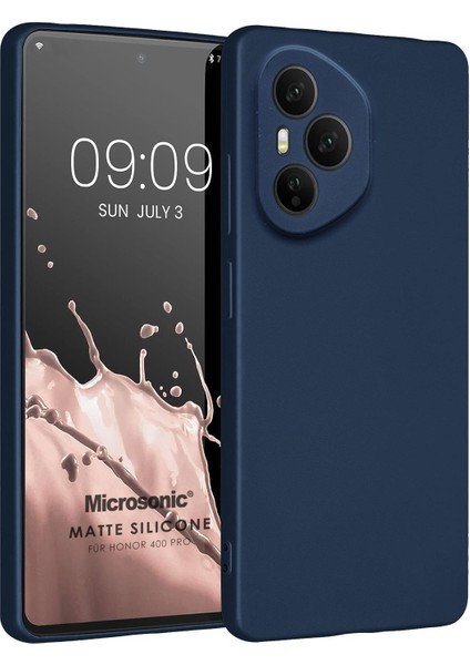 Matte Silicone Honor 400 Pro Kılıf Lacivert