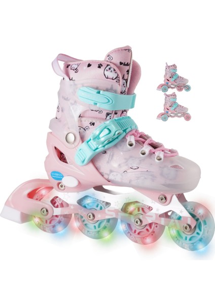 Speedx Cat Profesyonel Çocuk Pateni Işıklı Silikon Tekerler Taşıma Çantalı fiyatları