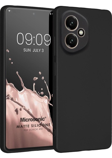 Matte Silicone Honor 400 Kılıf Siyah
