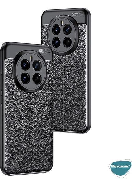 Honor Magic 7 Pro Kılıf Deri Dokulu Silikon Siyah fırsatları