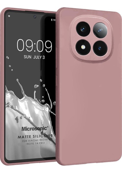 Matte Silicone Xiaomi Redmi Note 14 Pro 4g Kılıf Rose Gold