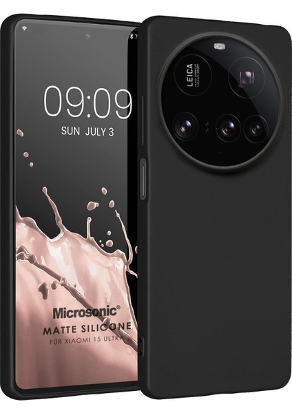Matte Silicone Xiaomi 15 Ultra Kılıf Siyah