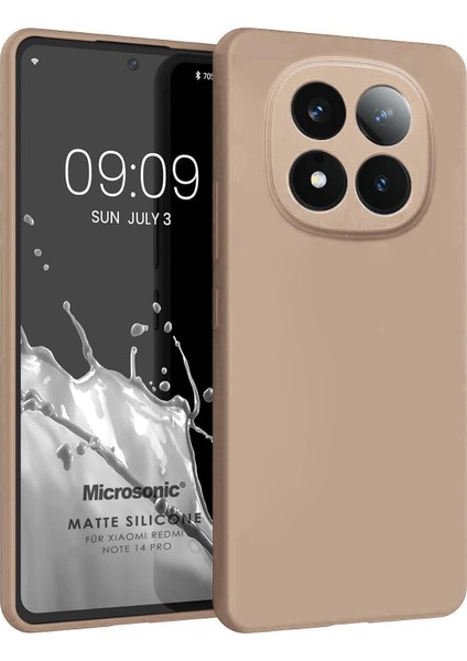 Matte Silicone Xiaomi Redmi Note 14 Pro 4g Kılıf Gold