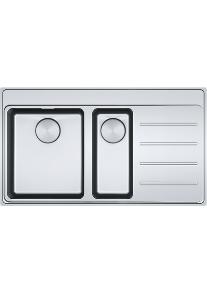 Inox Mythos Myx 251-86 1,5 Gözlü Sağ Damlalıklı Eviye (127.0629.267)