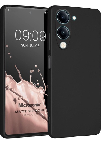 Matte Silicone Vivo Y19 Kılıf Siyah