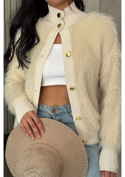 Kadın Sakallı Triko Ceket P-00017983