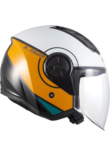 Airflow 2 Cover Yarım Kask Beyaz-Gold L modelleri