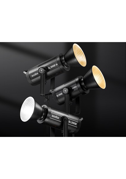 Godox SL200III LED Video Işığı 200W 5600K | Yüksek Crı 96+ | Sessiz Fan | 8 Özel Efekt Desteği