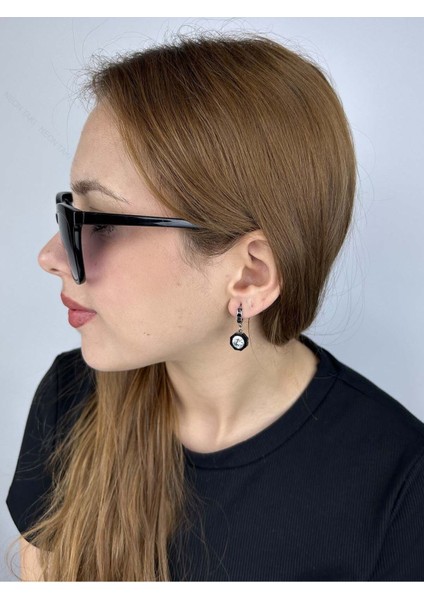 Zirkon Taşlı, Sallantılı Tiff Model, Paslanmaz Çelik Küpe 75, Gümüş Renk fiyatları