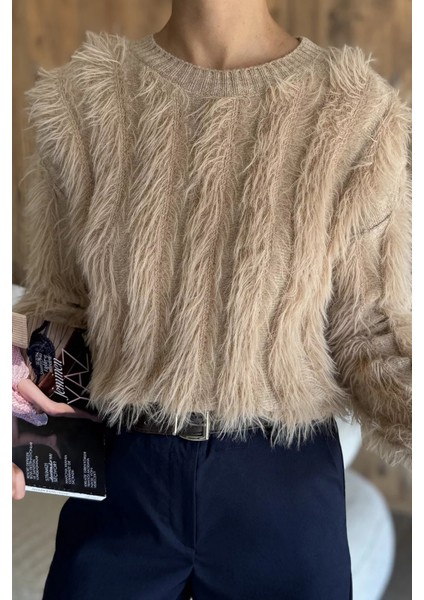 Kadın Sakallı Triko Kazak P-00017980