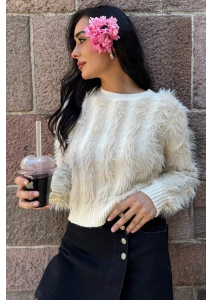 Kadın Sakallı Triko Kazak P-00017980