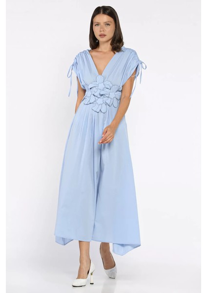 Papatya Aplikeli Kruvaze Elbise P-00017895 fiyatları