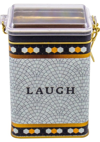 ER043-9B Mosaic Laugh Desenli Dikdörtgen Metal Saklama Kabı 8X10 cm fiyatları