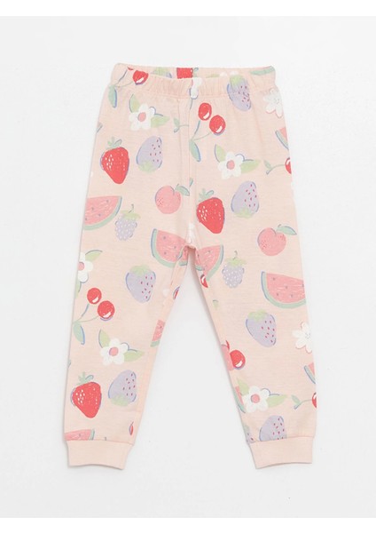 Lcw Baby Pembe Bisiklet Yaka Baskılı Kız Bebek Pijama Takımı fırsatları