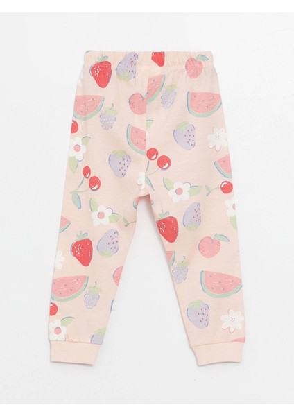 Lcw Baby Pembe Bisiklet Yaka Baskılı Kız Bebek Pijama Takımı indirimleri