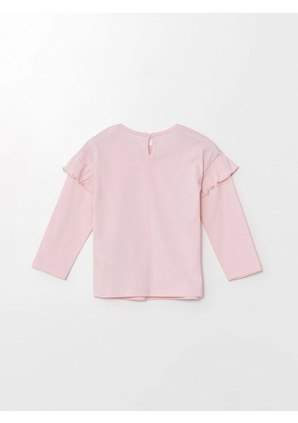 Lcw Baby Pembe Bisiklet Yaka Uzun Kollu Baskılı Kız Bebek Pijama Takımı fırsatları