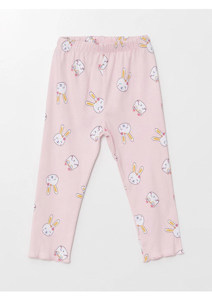 Lcw Baby Pembe Bisiklet Yaka Uzun Kollu Baskılı Kız Bebek Pijama Takımı indirimleri