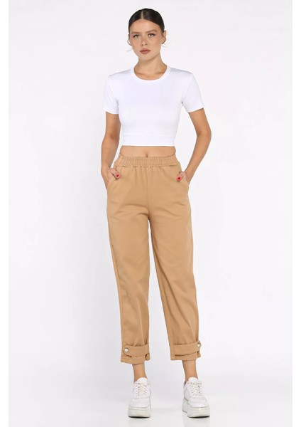 Bel Lastikli Gabardin Pantolon P-00017964