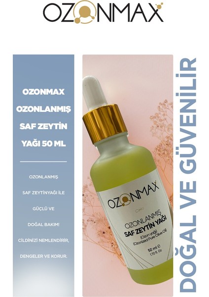 Ozon Yağı 50 ml (Ozonlanmış Saf Zeytin Yağı), Soğuk Sıkım, %100 Saf Ve Doğal Bakım, fiyatları
