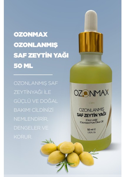 Ozon Yağı 50 ml (Ozonlanmış Saf Zeytin Yağı), Soğuk Sıkım, %100 Saf Ve Doğal Bakım, modelleri