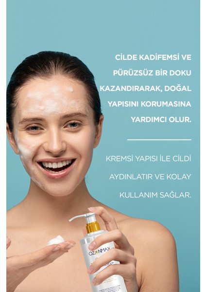 Krem Köpük Ozonlu Yıkama Jeli 250 Ml, Cildi Aydınlatır Cilt Tonunu Eşitler Ferahlık ve Tazelik Verir. fiyatları