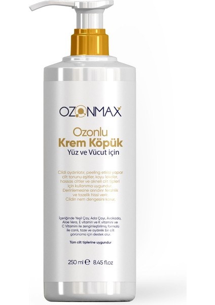 Krem Köpük Ozonlu Yıkama Jeli 250 Ml, Cildi Aydınlatır Cilt Tonunu Eşitler Ferahlık ve Tazelik Verir. modelleri